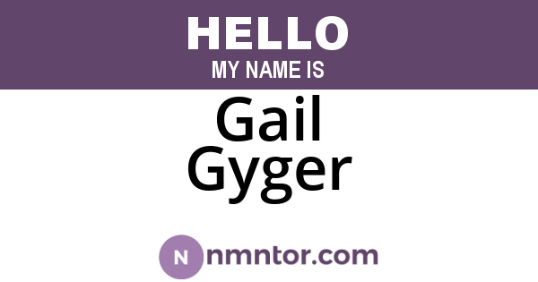 Gail Gyger