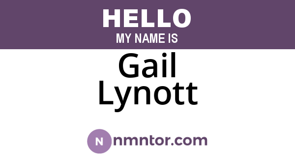 Gail Lynott