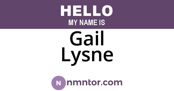 Gail Lysne