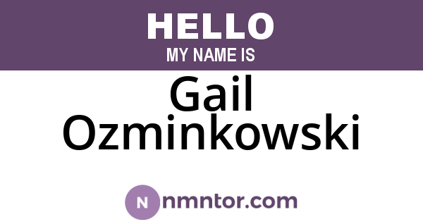 Gail Ozminkowski