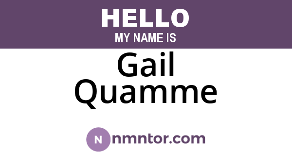 Gail Quamme