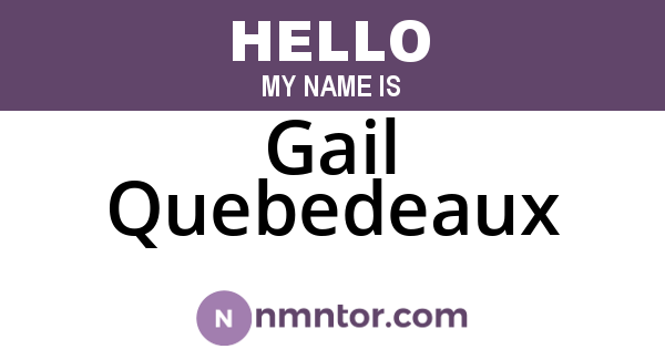 Gail Quebedeaux