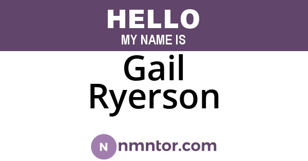 Gail Ryerson