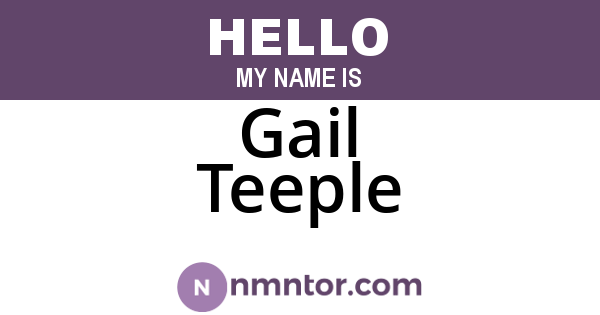 Gail Teeple