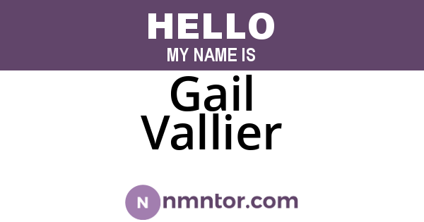 Gail Vallier