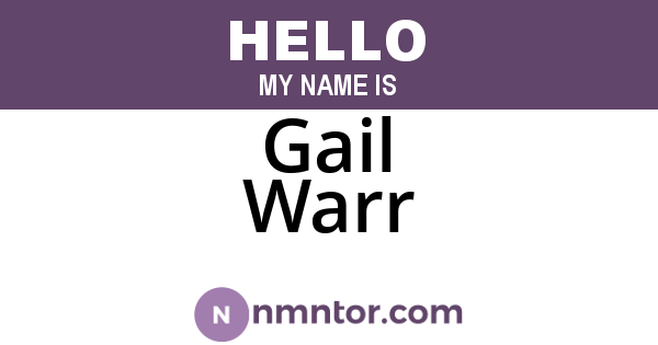 Gail Warr