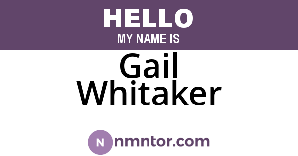 Gail Whitaker