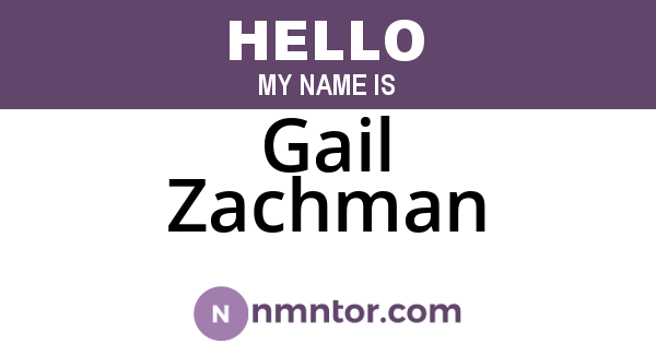 Gail Zachman