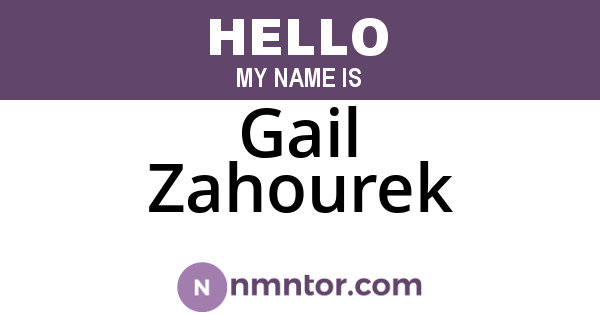 Gail Zahourek