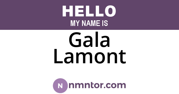 Gala Lamont