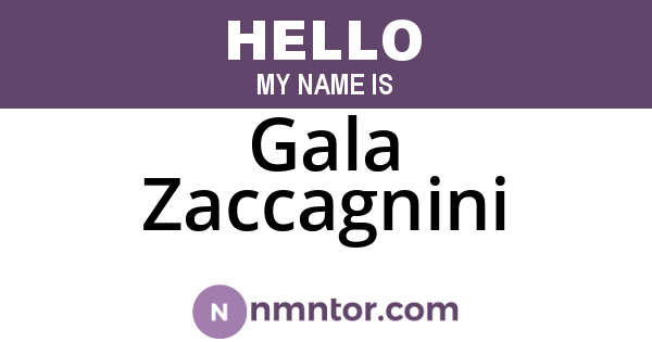 Gala Zaccagnini