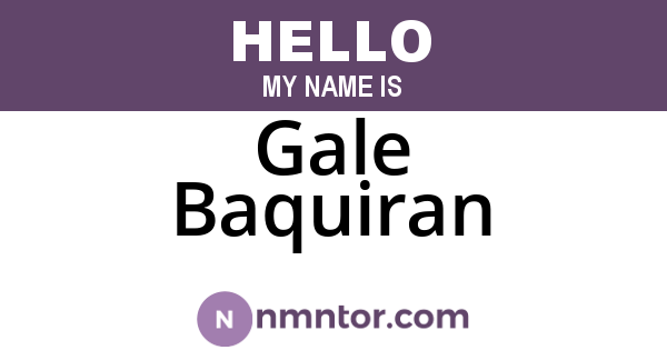 Gale Baquiran