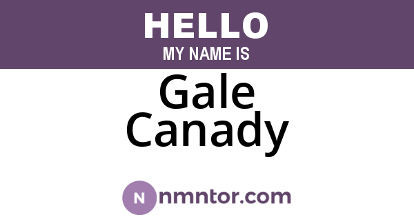 Gale Canady