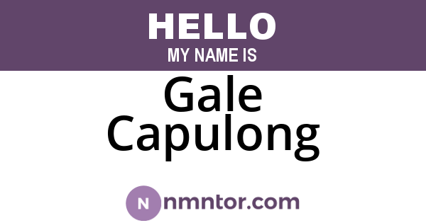Gale Capulong