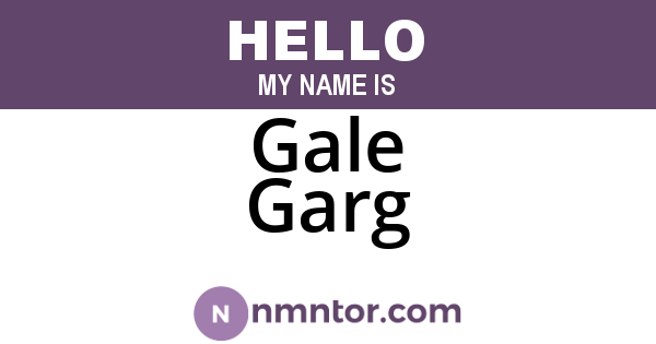Gale Garg