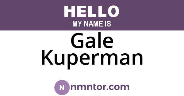 Gale Kuperman