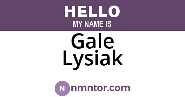 Gale Lysiak
