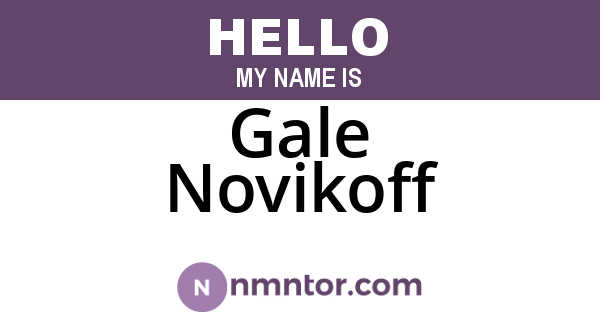 Gale Novikoff