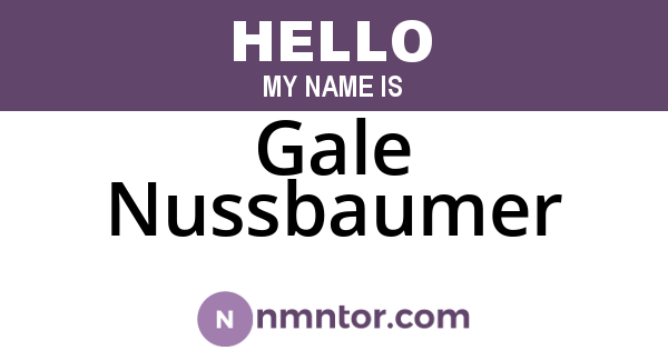 Gale Nussbaumer