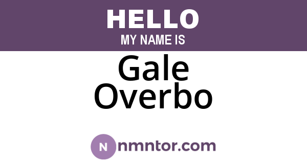 Gale Overbo