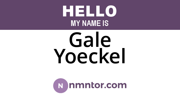 Gale Yoeckel