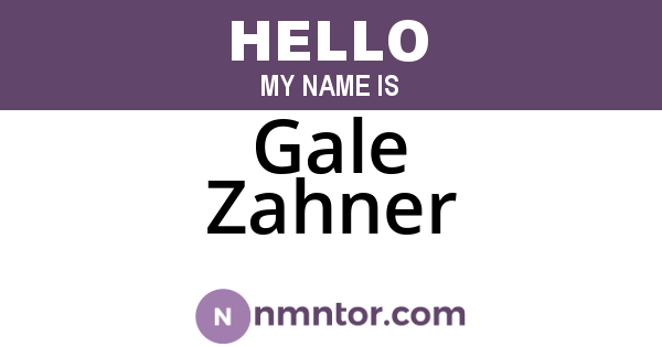 Gale Zahner