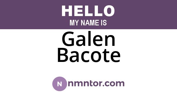 Galen Bacote