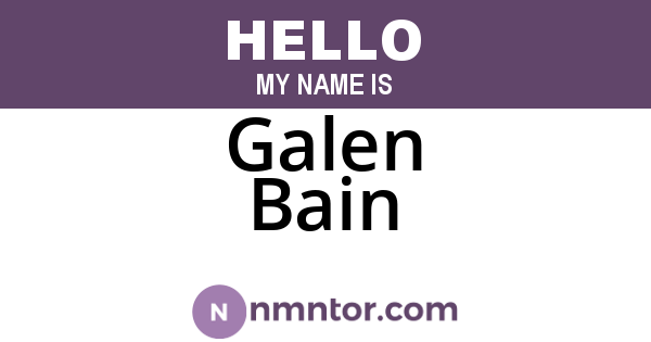 Galen Bain