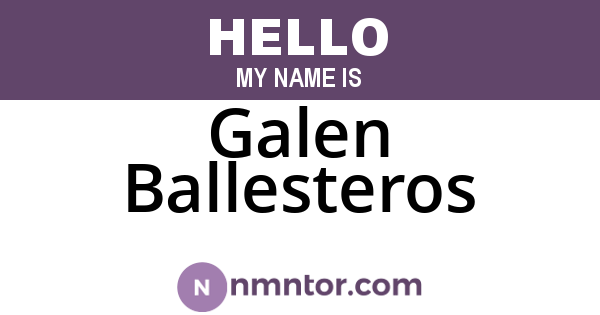 Galen Ballesteros
