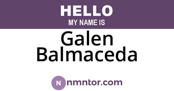 Galen Balmaceda