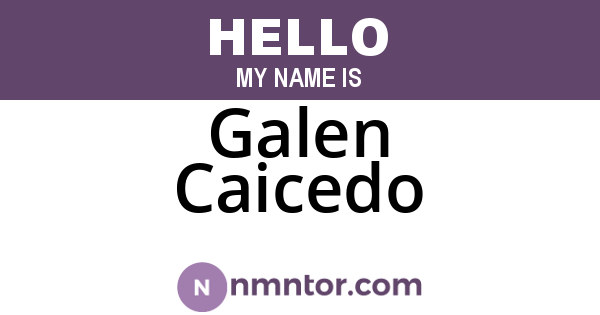 Galen Caicedo