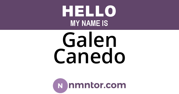 Galen Canedo