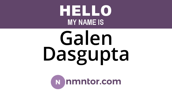 Galen Dasgupta