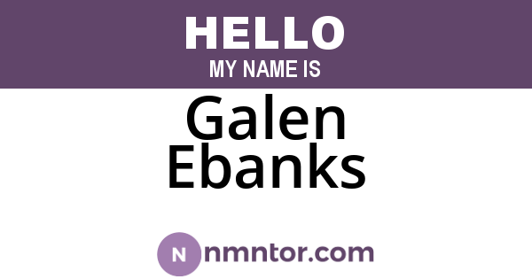 Galen Ebanks
