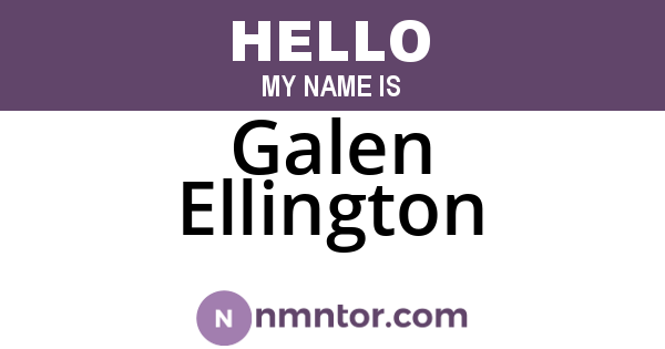 Galen Ellington