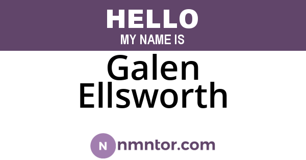 Galen Ellsworth