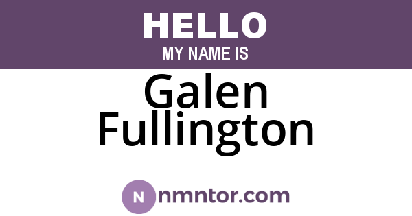 Galen Fullington