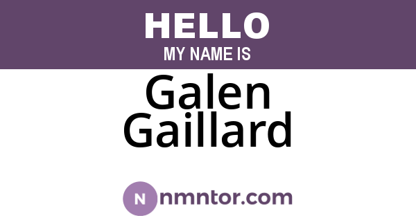 Galen Gaillard