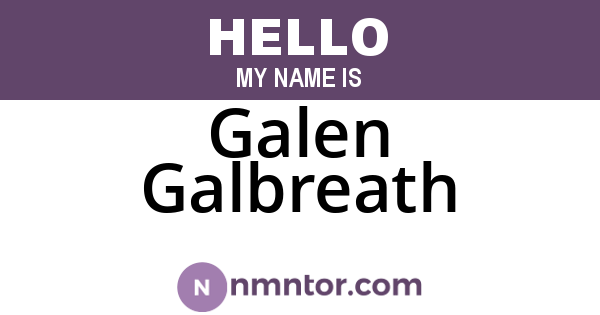 Galen Galbreath