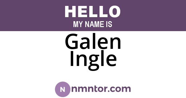 Galen Ingle