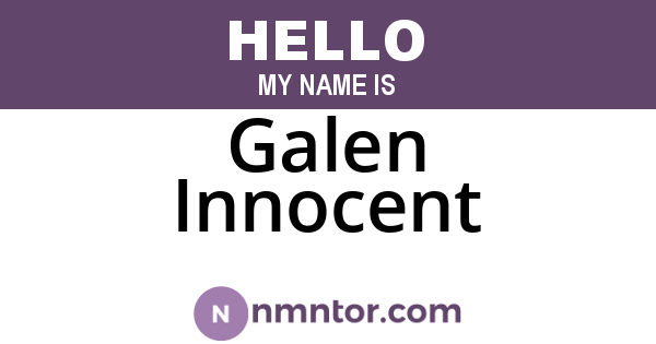 Galen Innocent
