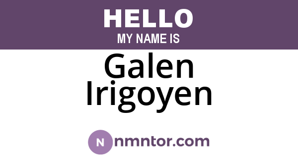 Galen Irigoyen