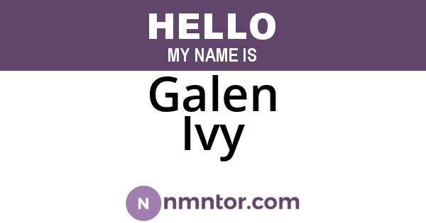Galen Ivy