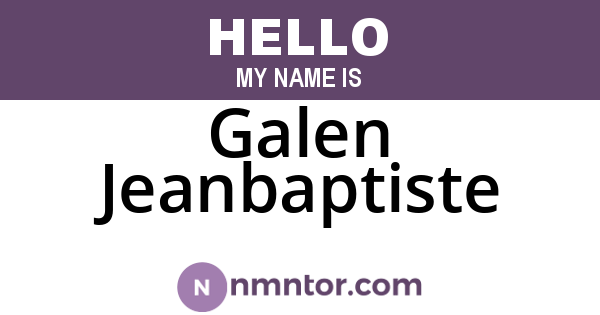 Galen Jeanbaptiste