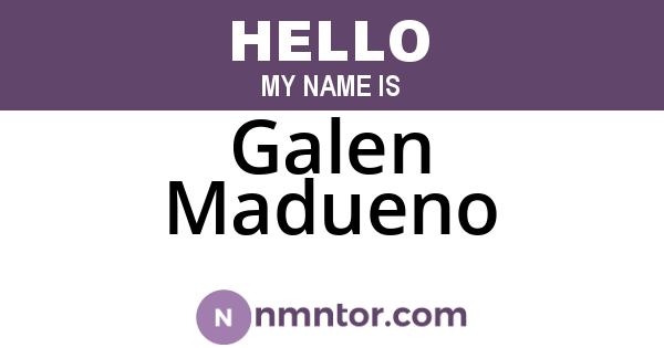Galen Madueno