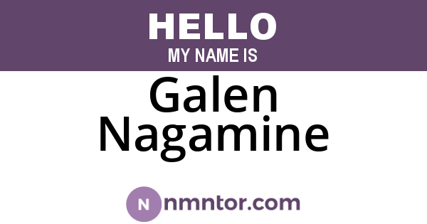 Galen Nagamine