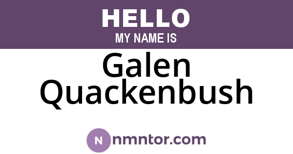 Galen Quackenbush
