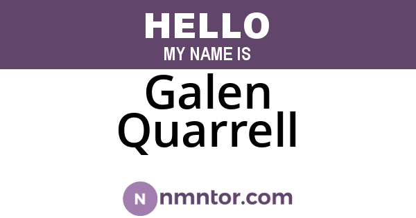 Galen Quarrell