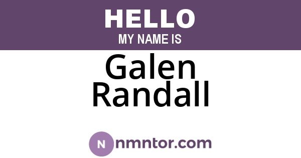 Galen Randall