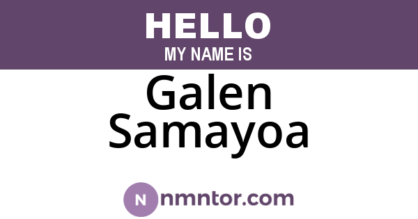 Galen Samayoa